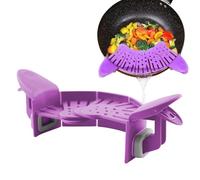 Colino a clip, scolapasta per pentole, colino pieghevole in silicone per pasta, carne, design a clip universale per cucina