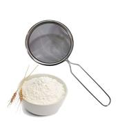 Colino a maglia fine, 24 x 11 x 3 cm, filtro per farina in acciaio inossidabile, manico resistente, per tè di riso e zucchero a velo, materiale per casa, ristorante e cucina