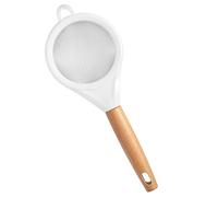 Colino a maglia fine con manico in legno, acciaio inossidabile con orecchie in nylon per setacciare la farina, preparare il tè, filtrare il kefir, setacciare il succo e spolverare lo zucchero 2pcs