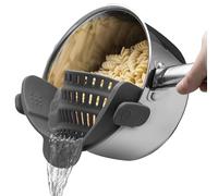 Colino a scatto in silicone, scolapasta da cucina, scolapasta in lavastoviglie, adatto per tutte le pentole e le ciotole e il perfetto scolapasta per pasta e frutta