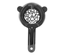 Colino Acciaio Inox Strainer, Cocktail Strainer Bartending Maglia Fine, Elegante e Resistente - Filtraggio Fine, Superficie Lucida Antiburr, Ideale per Bar e (Nero placcato)