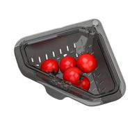 Colino angolare per lavello, 16,8 cm, supporto magnetico per drenaggio, triangolare, cestello per lavello per rifiuti alimentari, previene l'intasamento, per frutta, verdura, cucina, bagno