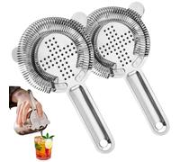 Colino da Cocktail in Acciaio Inox - 2Pcs Strainer Barman Con Filtro Setaccio a Molla - Strumento per Bevande, Bar, Party, Club