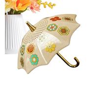 Colino da tè con ombrello, scolapasta in ceramica a forma di ombrello con base a gancio - filtro da tè - complicato, questo elegante accessorio per il tè non cucina lavello ufficio casa