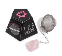 Colino da tè con pietre preziose - Quarzo rosa - Amore