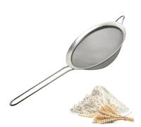 Colino da tè con setaccio in acciaio inossidabile, colino da cucina con setaccio a maglia fine da 14 cm di diametro con manico lungo, filtri a maglia fine per farina, riso, succhi di uova, tè