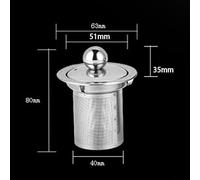 Colino da tè in acciaio inox con infusore a rete riutilizzabile, eccellente per filtrare foglie e spezie (S-62,5 mm)