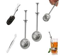 Colino da tè in acciaio inox, per tè sfuso, rosa, caffè, spezie, filtro da tè, tubo, parti di tè