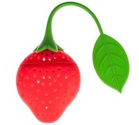Colino da tè in silicone con design fragola e limone, per foglie di tè, infusore per spezie, professionale e alla moda