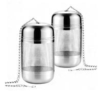 Colino da Tè per Tè Sfuso, 2 Pezzi Filtro da Tè in Acciaio Inox con Maglia Fine e Catena, per la Maggior Parte delle Tazze da Tè e Ciotole da Tè