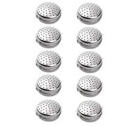 Colino da tè riutilizzabile per condimenti con 4 dimensioni, antiruggine, accessorio da cucina, design con fibbia, palline per condimento (8 cm, 10 pezzi)