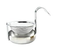 Colino da tè rotante a maglia fine portatile per feste cucina argento