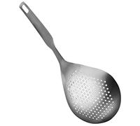 Colino for pasta, colino a rete, schiumarola, cucchiaio forato, in acciaio inox, for alimenti, da cucina, con manico, for cucinare