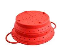 Colino in silicone - Colino da cucina per lavaggio della frutta e pieghevole con manici - Colino per pasta, cestello di drenaggio, colino per lavello resistente al calore per pasta di bacche