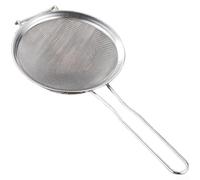 Colino multiuso in acciaio inox con manico agganciato per una comoda conservazione e utilizzo nella separazione dell'olio e setacciatura degli ingredienti (B)