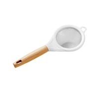 Colino per Alimenti a Maglia Fine con Manico in Legno e Supporto per Orecchie in Nylon, Setaccio per Farina in Acciaio Inossidabile per Tè, Kefir, Filtraggio di Succo e Spolverata di Zucchero 2pcs