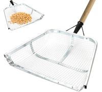 Colino per compost, grande pala da giardino in metallo, larghezza maglie 4/12 mm, setaccio per terra da giardino, pala per grani di mais, efficace setaccio ergonomico portatile in acciaio inox
