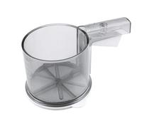 Colino per farina e zucchero, funzionamento sicuro con una sola mano, per spolverare e spolverare finemente, parte funzionale in acciaio inox, (colore: grigio), quantità: 1 pezzo