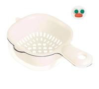 Colino per frutta | Cesto di scarico per frutta | 2 in 1 colino e scolapiatti rotante con manico per il lavaggio e la pulizia di frutti di bosco, insalata e verdure