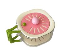 Colino per frutta con coperchio, ciotola per il lavaggio delle verdure, manico pieghevole, soluzione di stoccaggio 2 in 1, per frigo, picnic all'aperto, comfort lavello da cucina