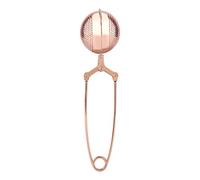 Colino per il tè, filtro per il tè in acciaio inossidabile, infusore per palline di tè per preparare tè sfuso e spezie da mullare, con manico lungo, oro rosa