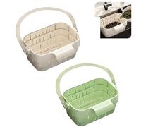 Colino per lavello, scolapasta per lavello, scolapasta con ventosa, pulsante a scatto per scolapiatti da cucina, rubinetto da appendere, filtro rimovibile per lavabo, organizer per lavaggio (E)