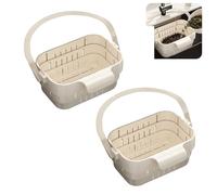 Colino per lavello, scolapasta per lavello, scolapasta con ventosa, pulsante a scatto per scolapiatti da cucina, rubinetto da appendere, filtro rimovibile per lavabo, organizer (C)