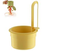 Colino per lavello sospeso, filtro regolabile per lavabo, scolapasta per lavello per scolare verdure, frutta e utensili da cucina (giallo)