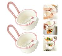 Colino per lavello, vassoio di raccolta per lavello, colino sospeso, rosa | Scolapasta per lavello, scolapiatti con pulsante rimovibile, cestello da appendere per avanzi di cibo, frutta, verdura, pasta