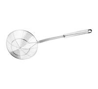 Colino per Pentola Calda in Acciaio Inox, Manico, Argento | Resistente al Calore, Foro per Appendere, per Gnocchi e Zuppa, Drenaggio Rapido