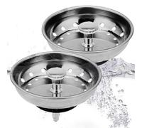 Colino per scarico del lavello - 2 pezzi filtro di scarico con 32 fori - cestello tappo per lavello della casa, per cucina bagno doccia casa