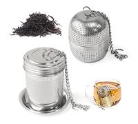 Colino per Tè in Acciaio Inox 304 - Maglia Fine per Tè Sfuso, Spezie, Caffè - Utilizzato per Teiere, Tazze, Bottiglie - Con Gancio a Catena e Telaio