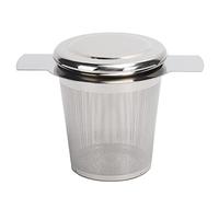 Colino per tè Infusore per tè Filtro per tè a foglie sfuse Cestino in acciaio inossidabile a maglia fine con coperchio per tazza Teiera Riutilizzabile Lavabile in lavastoviglie (scarico del tè in