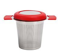 Colino per tè Infusore per tè Filtro per tè a foglie sfuse Cestino in acciaio inossidabile a maglia fine con coperchio per tazza Teiera Riutilizzabile Lavabile in lavastoviglie (Scarico per il tè in