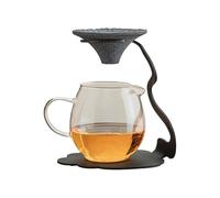 Colino per tè senza foro, con supporto ferroso | Infusore per tè a foglie sciolte per cucinare, cuocere, cocktail, preparare infusi, latte, esaltare il sapore e ammorbidire