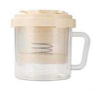 Colino per yogurt con coperchio e rete fine per separare il siero di latte, adatto per yogurt cremoso fatto in casa, formaggio e altre ricette casearie (bianco)