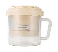 Colino per yogurt con coperchio per yogurt greco cremoso fatto in casa, separatore di siero di latte a maglia fine con filtrazione a pressione, design compatto adatto al frigorifero, EAS (bianco)