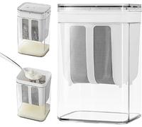 Colino per yogurt greco, 1800 ml, multi filtro per yogurt con sacchetto a rete fine e coperchio, per yogurt greco spesso, latte di soia, kefier, bacche, zuppe, succhi di frutta, caffè