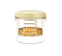 Colino per yogurt greco fai da te senza sforzo con metodo di filtrazione a pressione semplice (giallo rotondo)
