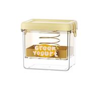 Colino per yogurt greco fatto in casa, formaggio e latte di soia, filtrazione a maglia fine con design salvaspazio in acciaio inox, per frigorifero, facile da pulire, verde