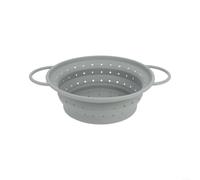 Colino pieghevole in silicone per cucina, scolapiatti pieghevole con manici, resistente al calore e lavabile in lavastoviglie, per lavare frutta, verdura, pasta, riso, salvaspazio, (rosso)