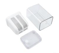 Colino riutilizzabile per yogurt con coperchio, per fare stile greco, grande capacità 1800 ml, separatore filtro bianco e a maglia fine (bianco (1.100 ml)
