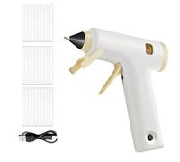 Colla a caldo senza fili batteria ricaricabile USB-C da 2000mAh riscaldamento rapido supporto anti-gocciolamento include bastoncini di per lavori fai-da-te e riparazioni domestiche