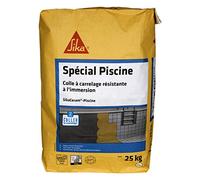 Colla a piastrelle speciale Spiaggia e bacino di piscina - sikaceram Piscina - Grigio - 25 kg