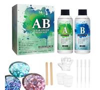 Colla AB | Ad Asciugatura Rapida E Di Facile Applicazione,Set Di Colla Epossidica AB Trasparente Per Riparazioni | Per Dormitori, Alberghi, Ristoranti, Appartamenti, Aziende e Noleggio