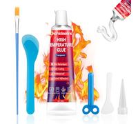 Colla ad alta temperatura 100 ml, colla resistente al calore, silicone ad alta temperatura per microonde, forno, fornelli a induzione, cappa, fornello elettrico, auto
