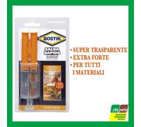 COLLA ADESIVA EPOSSIDICA SALDA RAPIDO MIXER BOSTIK TRASPARENTE UNIVERSALE 24 ml