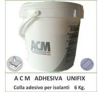 Colla Adesivo per isolanti ACM per Sughero Polistirolo 6 kg.