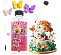 Colla Alimentare - ERCorArt 100 ML Colla Commestibile per Decorazione di Torte, Incolore e Inodore, Facile Da Applicare e Sicura, Colla Alimentare per Pasta di Zucchero, Dolci, Cioccolato, e Torta