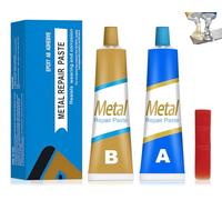 Colla Bicomponente per Metallo,Stucco Metallico, Metallo Liquido, Bicomponente per Plastica, Resistenza Alle alte Temperature, Saldatura a Freddo Pasta per Riparazioni in Metallos Colla-AB Glue 100g